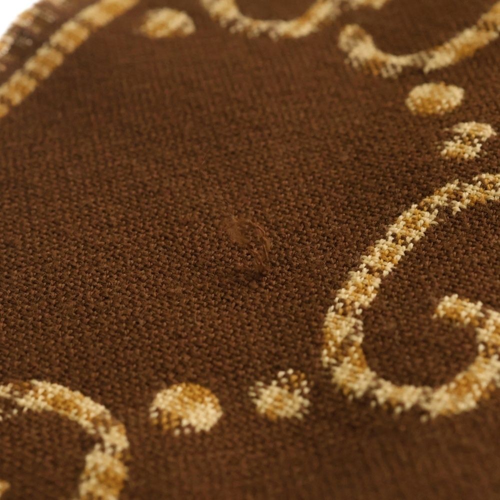 Gucci Check GG Wool Scarf Brown — view 6