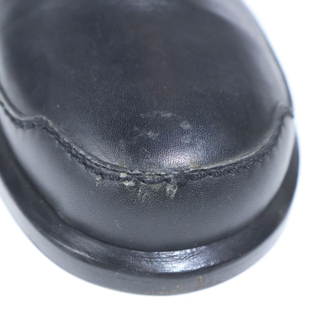 Hermes Side Zip Leather Short Boots Black — view 6