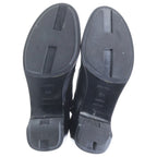 Hermes Side Zip Leather Short Boots Black — view 5
