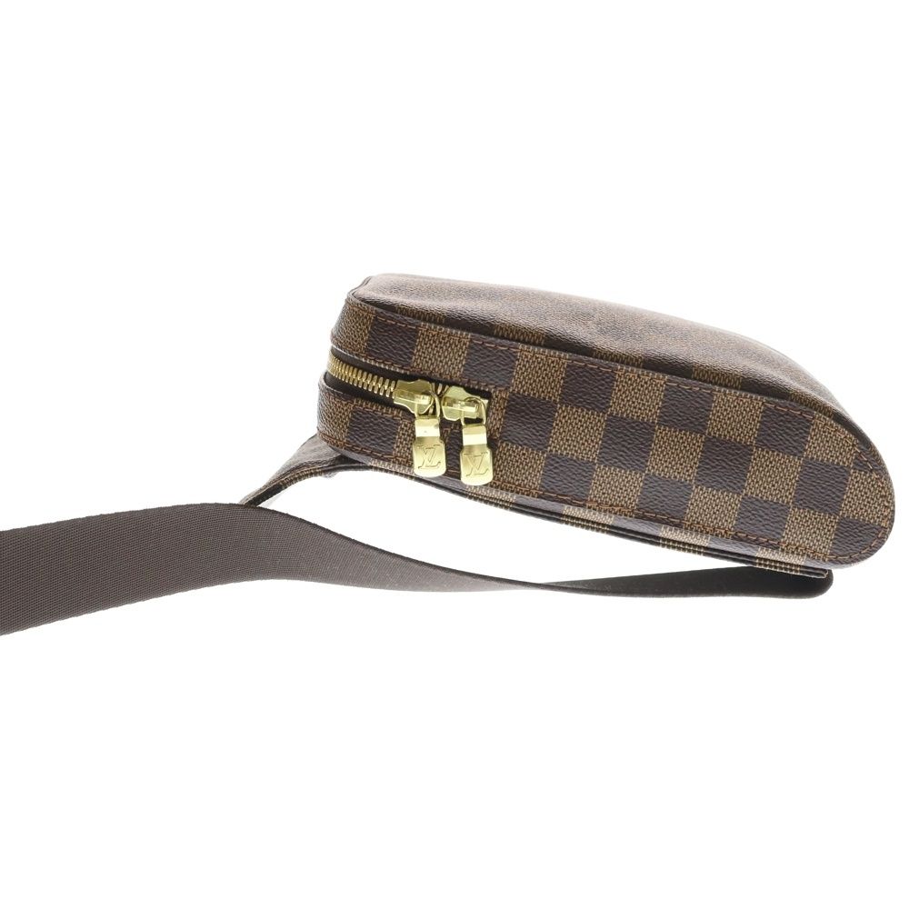Louis Vuitton Damier Geronimos Shoulder Bag Brown Leather — view 3