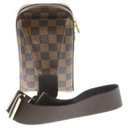 Louis Vuitton Damier Geronimos Shoulder Bag Brown Leather — view 2