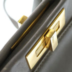 Fendi Peekaboo 2-Way Shoulder Bag Light Blue Leather Gold — view 6
