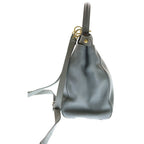 Fendi Peekaboo 2-Way Shoulder Bag Light Blue Leather Gold — view 3