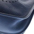 Hermes Evelyne PM Taurillon Clemence Shoulder Bag Blue Leather — view 5
