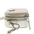 Prada Saffiano Mini Pouch Shoulder Bag Ivory Leather — view 3