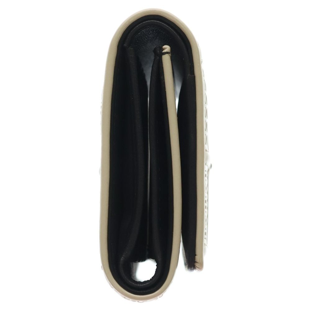 Dior Diorama Leather Trifold Wallet Compact White — view 3