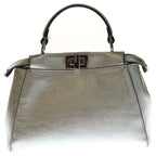 Fendi Peekaboo Mini 2-Way Bag Silver — view 2