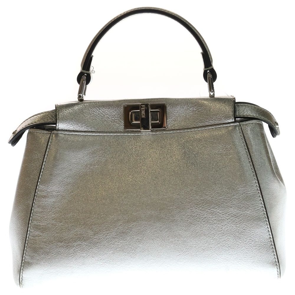 Fendi Peekaboo Mini 2-Way Bag Silver — view 2