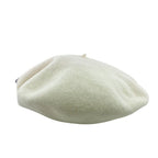 Chanel Cap Hat Vintage Vinyl CC Wool Beret Ivory — view 4