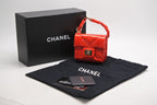 Chanel 2.55 Charm Key Pouch CC Logo Patent Leather Red Gold