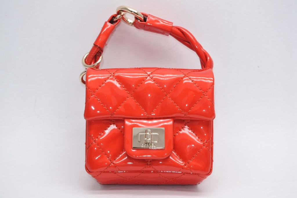 Chanel 2.55 Charm Key Pouch CC Logo Patent Leather Red Gold — view 2