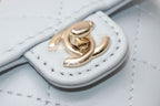 Chanel Heart Bag Charm Stand CC Logo Quilted Lambskin Light Blue — view 5