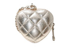 Chanel Heart Bag Charm Stand CC Logo Quilted Lambskin Gold — view 2