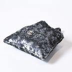 Chanel Sequin Handbag CC Logo Rhinestone Silver Clear — view 4