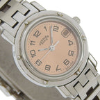 Hermes Clipper Stainless Steel Quartz Analog Display Brown Dial Watch — view 3