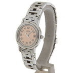 Hermes Clipper Stainless Steel Quartz Analog Display Brown Dial Watch — view 2