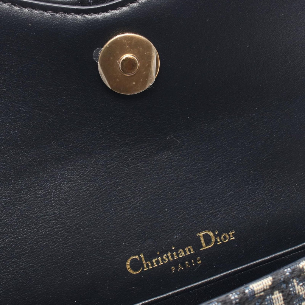 Dior Waist Bag Saddle Oblique Navy Canvas Leather Flat Navy. Beige — view 5