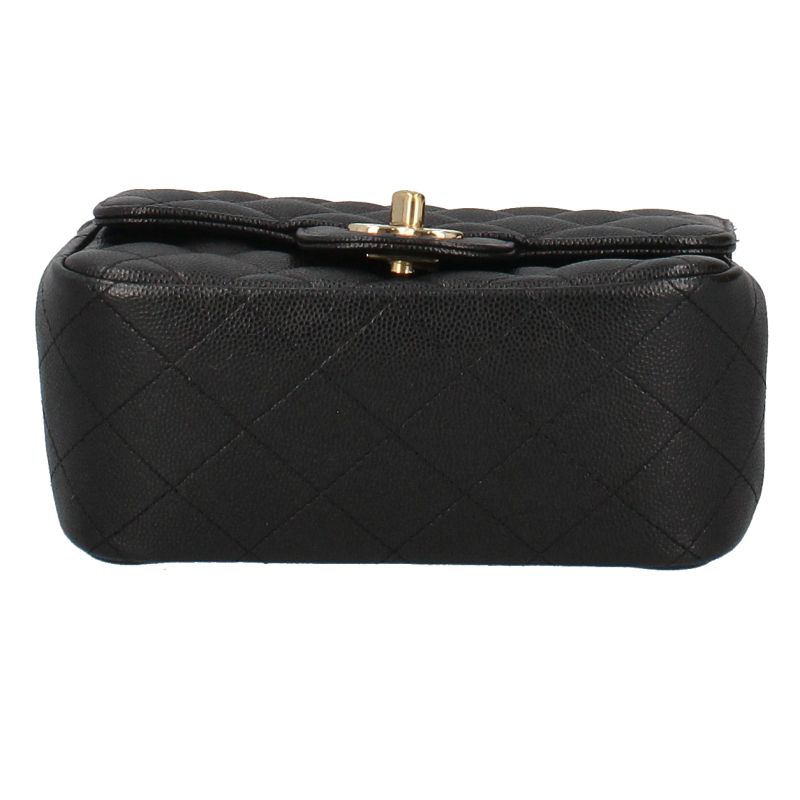 Chanel Mini Quilted Chain Shoulder Bag Caviar Leather — view 5
