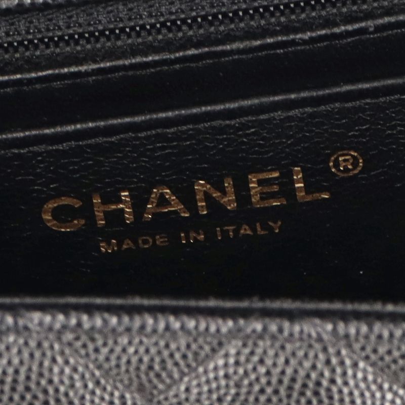 Chanel Mini Quilted Chain Shoulder Bag Caviar Leather — view 7