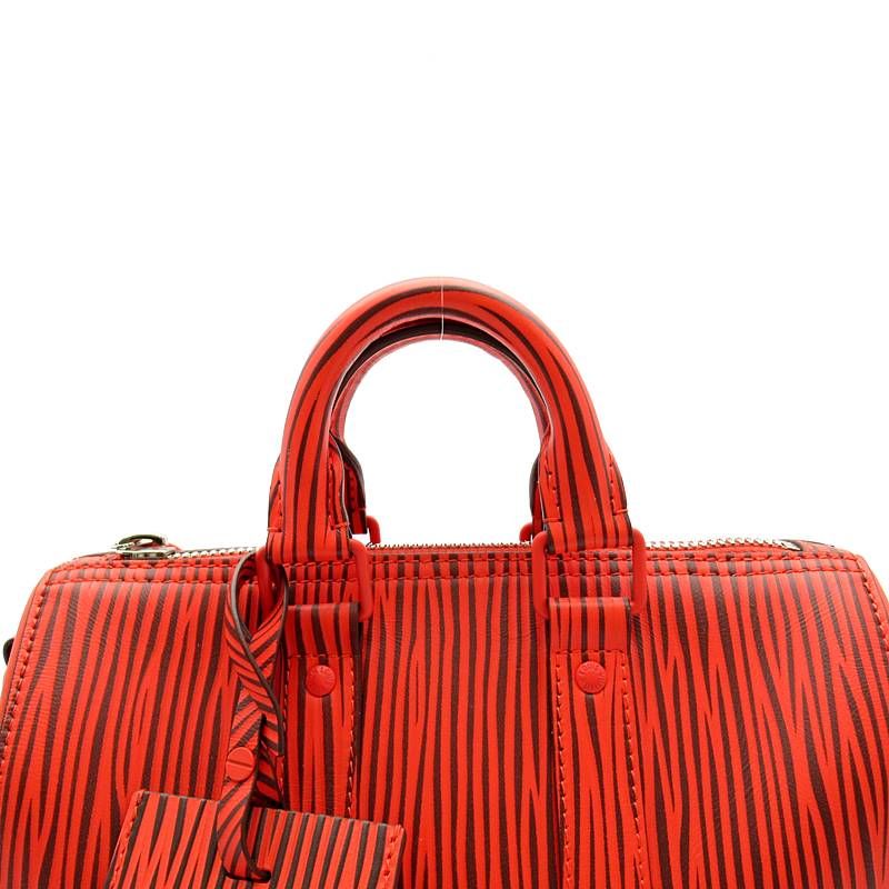 Louis Vuitton Keepall Bandouliere 25 LV Park Seo Bo Epi Handbag Rouge — view 2