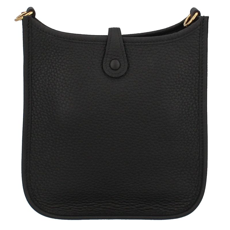 Hermes Evelyne TPM Amazon Taurillon Clemence Shoulder Bag Noir Black — view 3