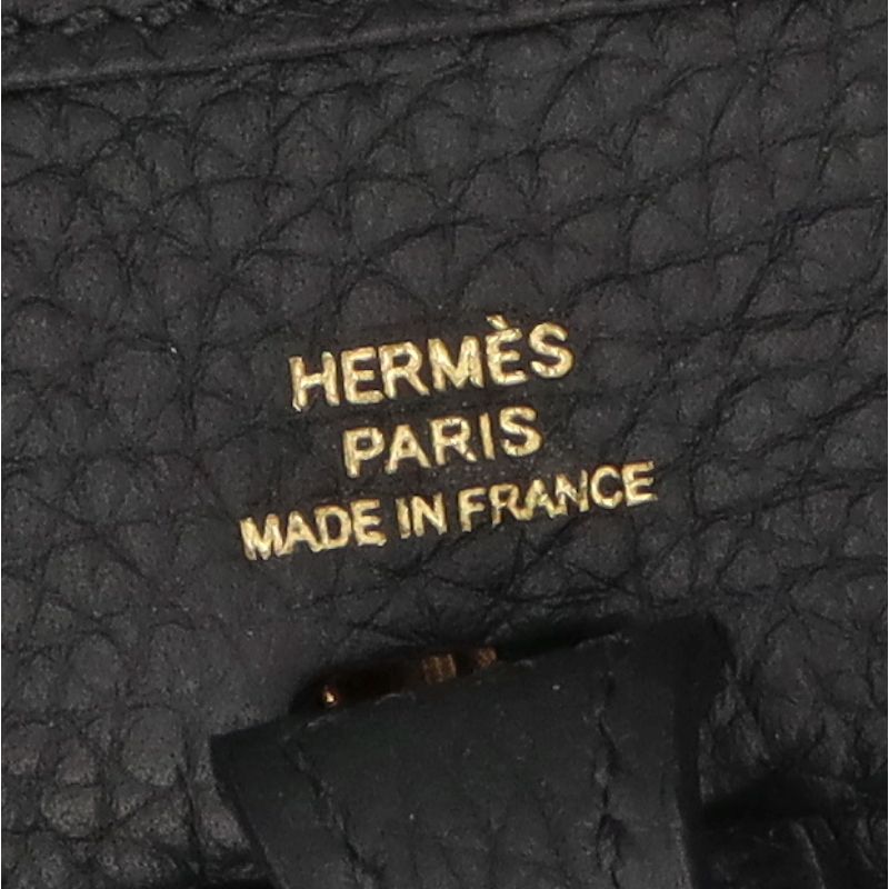 Hermes Evelyne TPM Amazon Taurillon Clemence Shoulder Bag Noir Black — view 7