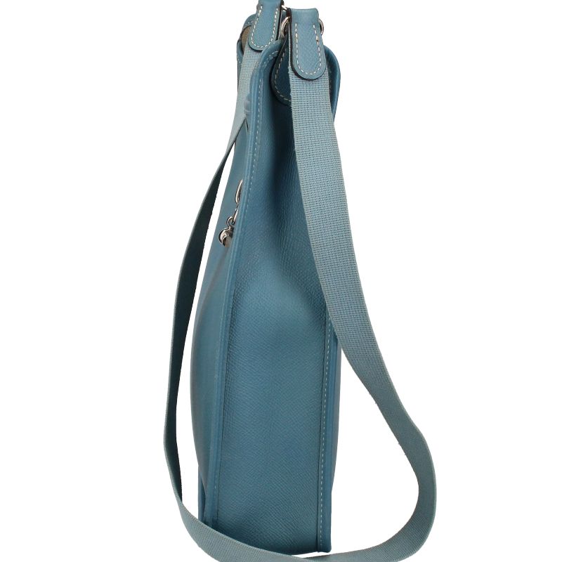 Hermes Vespa PM Courchevel Shoulder Bag Blue Jean — view 3