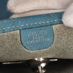 Hermes Vespa PM Courchevel Shoulder Bag Blue Jean — view 8