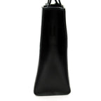 Prada Embossed Triangle 2-Way Leather Shoulder Bag Black — view 3