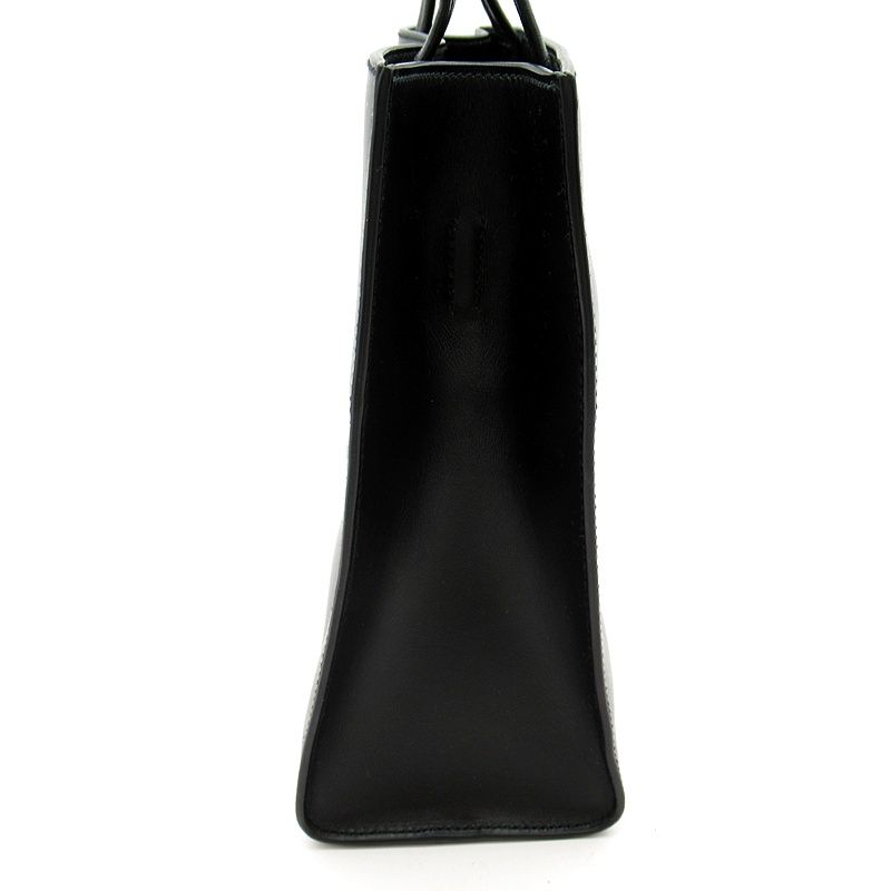 Prada Embossed Triangle 2-Way Leather Shoulder Bag Black — view 3