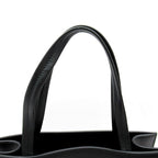 Prada Embossed Triangle 2-Way Leather Shoulder Bag Black — view 2