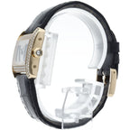 Cartier Mini Tank Divan Watch Diamond Bezel 18K Yellow Gold Leather — view 3