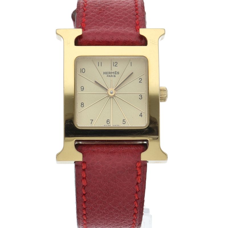 Hermes Watch Leather Champagne Gold — view 2