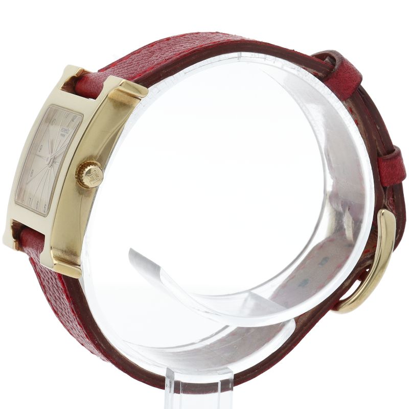 Hermes Watch Leather Champagne Gold — view 3