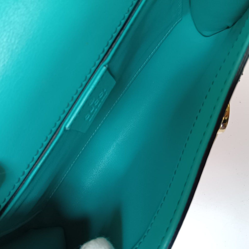 Gucci Emily Horsebit Chain Shoulder Bag Green — view 9