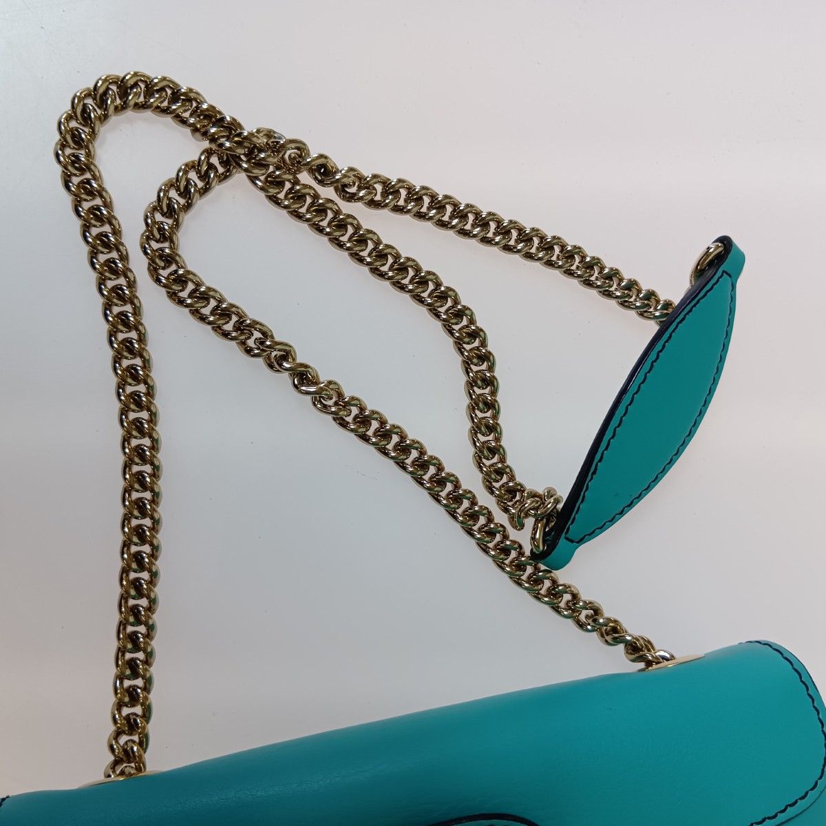 Gucci Emily Horsebit Chain Shoulder Bag Green — view 5
