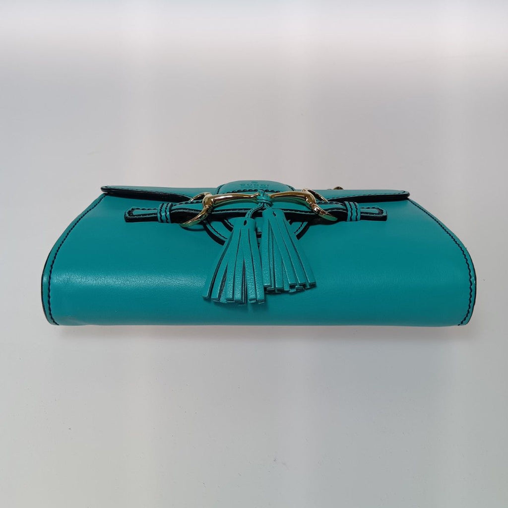 Gucci Emily Horsebit Chain Shoulder Bag Green — view 4