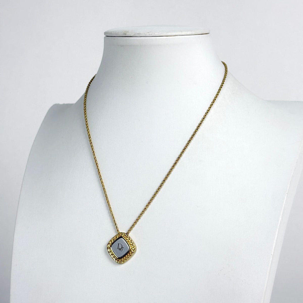 Dior Logo Necklace Gold Plated — view 4