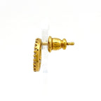 Fendi F's Rhinestone Earrings Logo Gold Plated — view 2