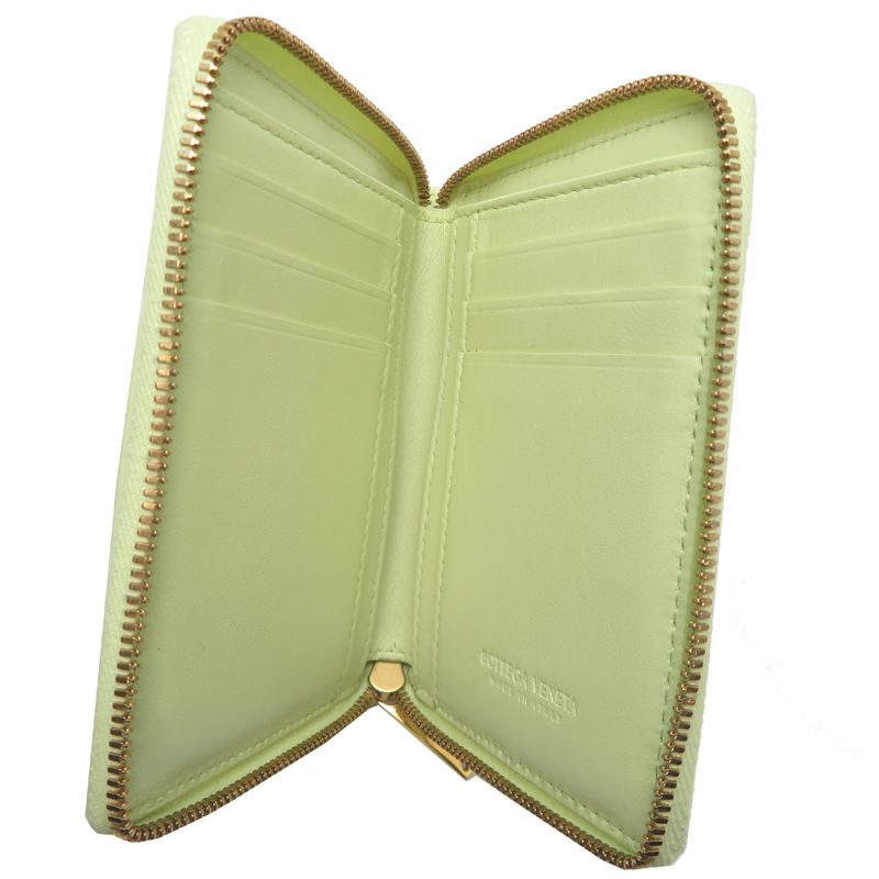 Bottega Veneta Bifold Wallet Leather Green Yellowgreen — view 5