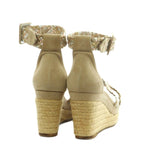 Hermes Espadrilles Wedge Sole Sandals Braided 38 Beige — view 5