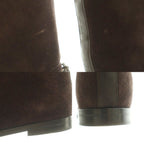 Bottega Veneta Long Boots Flat Heel Suede 36.5 Dark Purple — view 9