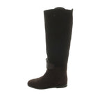 Bottega Veneta Long Boots Flat Heel Suede 36.5 Dark Purple — view 2