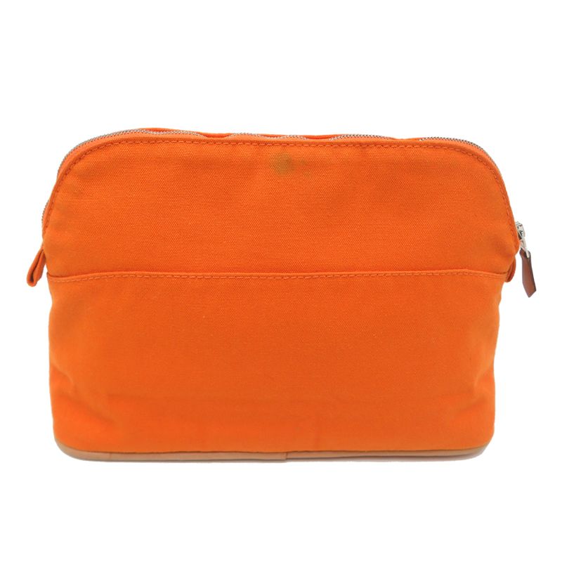 Hermes Pouch Leather Canvas — view 2