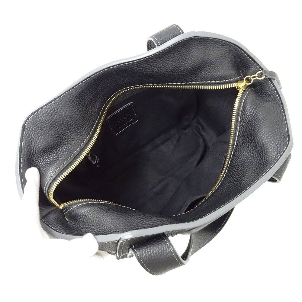 Loewe Tote Repeat Canvas Leather Black Navy Ationcan Be — view 5