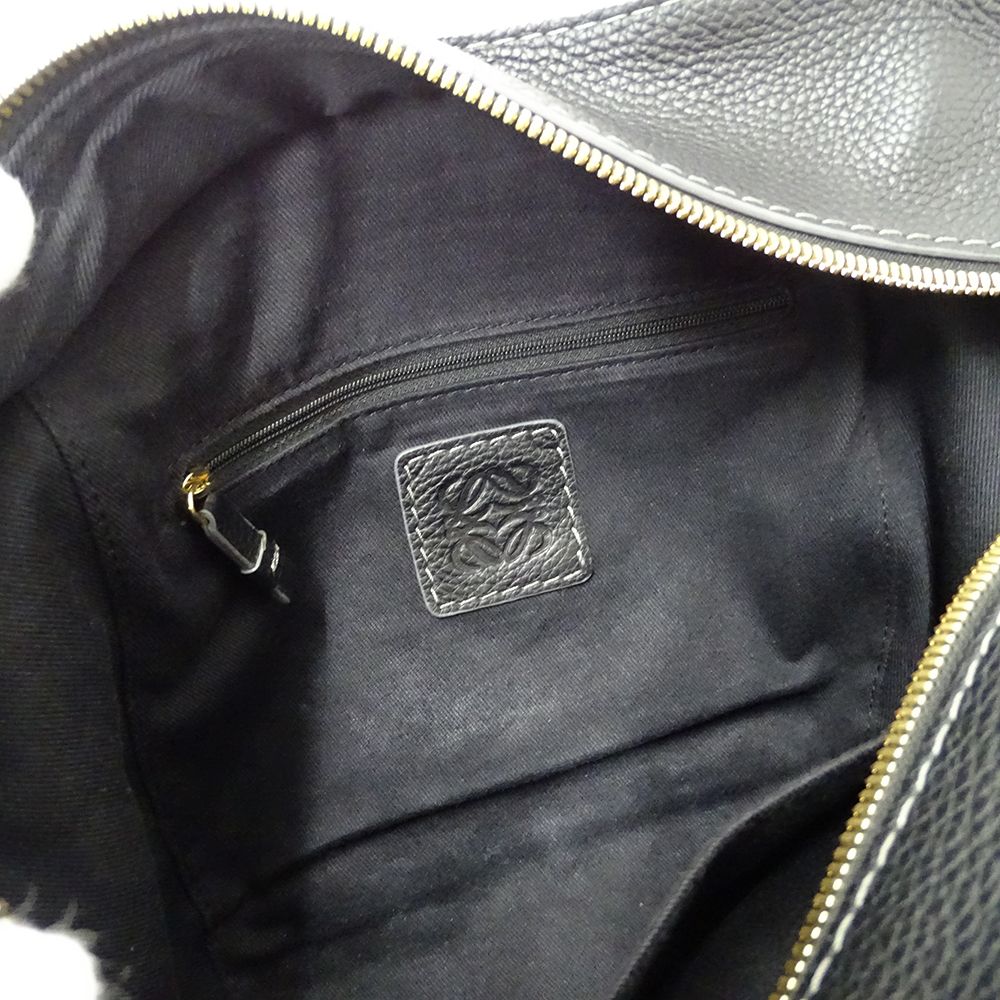 Loewe Tote Repeat Canvas Leather Black Navy Ationcan Be — view 7