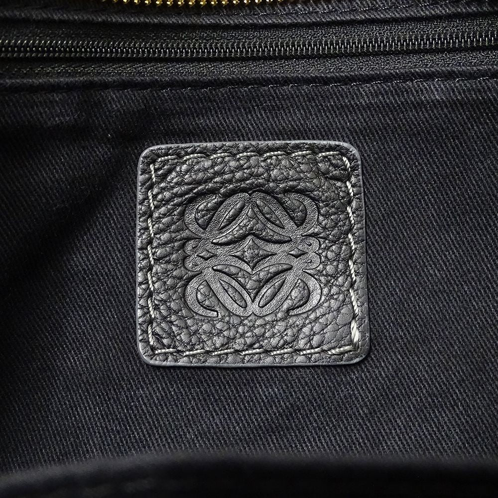 Loewe Tote Repeat Canvas Leather Black Navy Ationcan Be — view 6