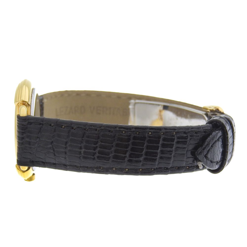 Dior 58.121.2 Gold Plated Leather Quartz Analog Display Watch Black — view 4