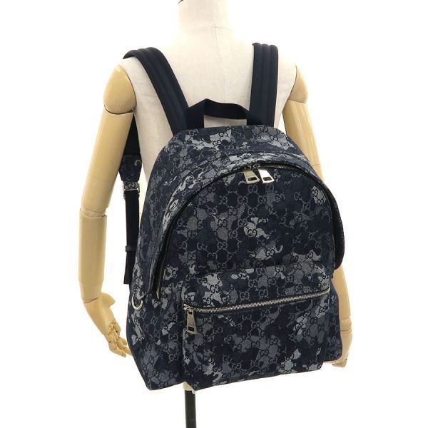 Gucci GG Denim Backpack Navy Blue — view 9