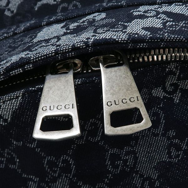 Gucci GG Denim Backpack Navy Blue — view 7